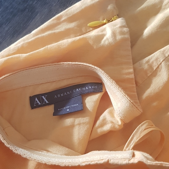Armani Exchange yellow pleated halter dress, 4 - Picture 6 of 6